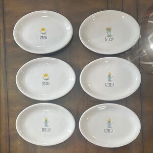 Rae Dunn White Ceramic Dinnerware Set Minimalist Design